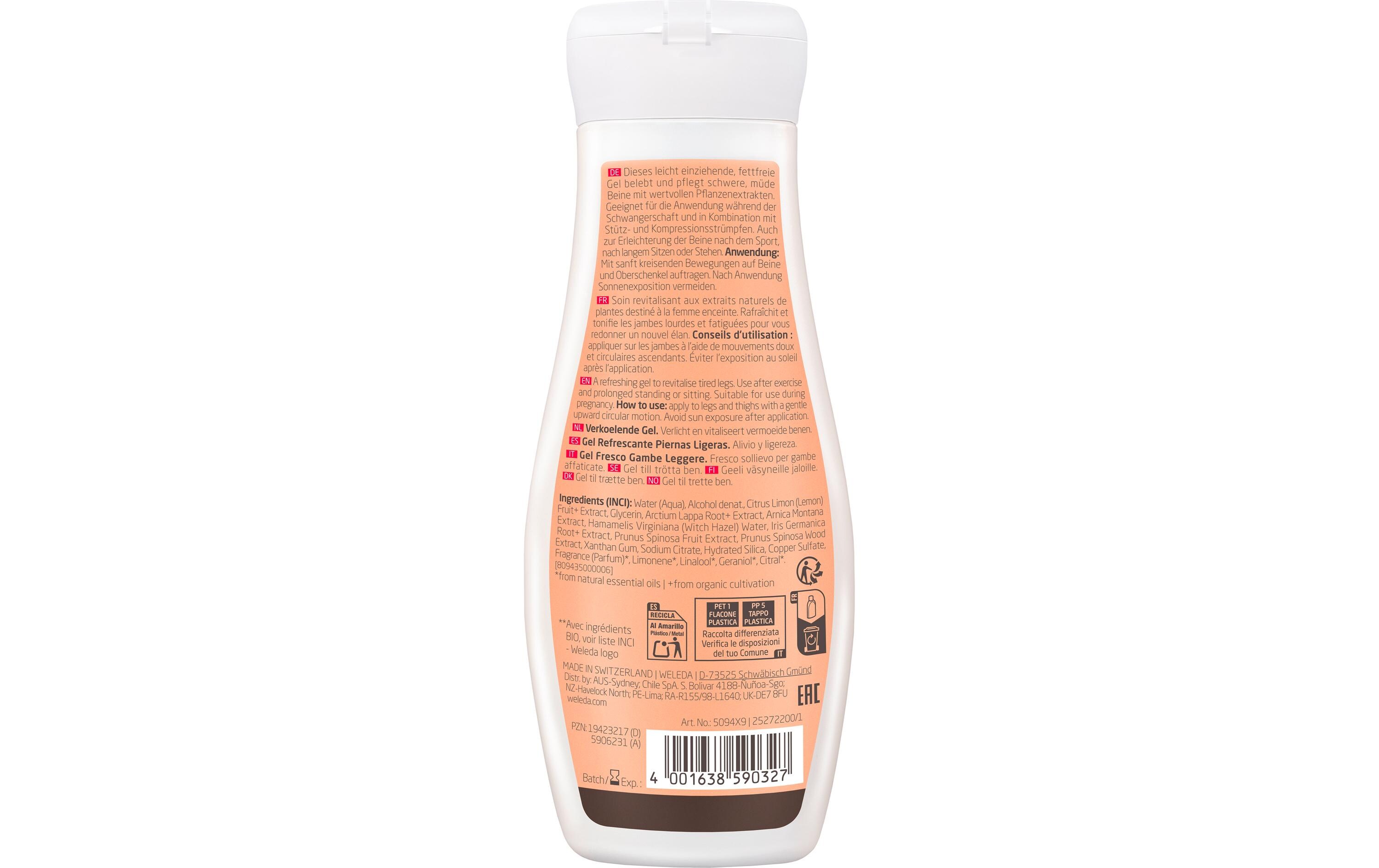 Pflegebalsam Leichte Beine Gel 200 mlFrischegel für schwere Beine
