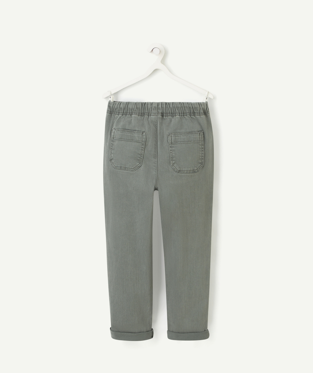 PANTALON RELAX GARÇON EN VISCOSE RESPONSABLE VERT
