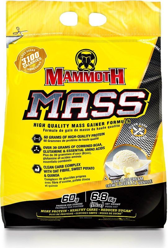 Interactive Nutrition Mammoth Mass 2500 - Vanille - Weight Gainer / Mass Gainer - 6800 gram (21 shakes)