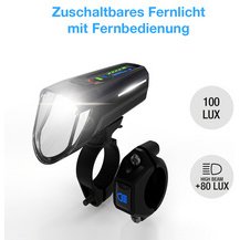 Feu avant LED pour vélo, avec pleins phares, 100 lux