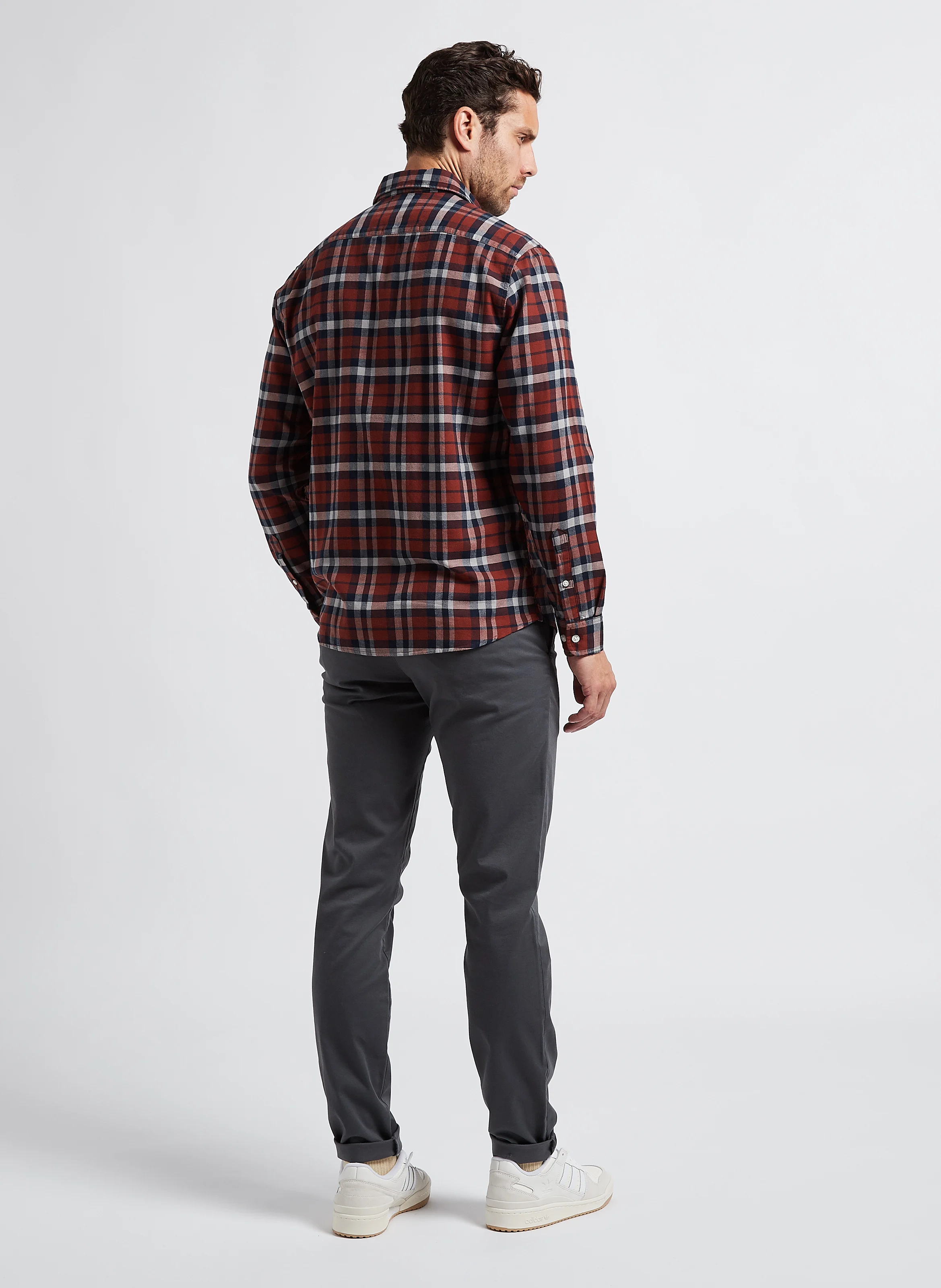 Chemise droit col classique en coton | Marron