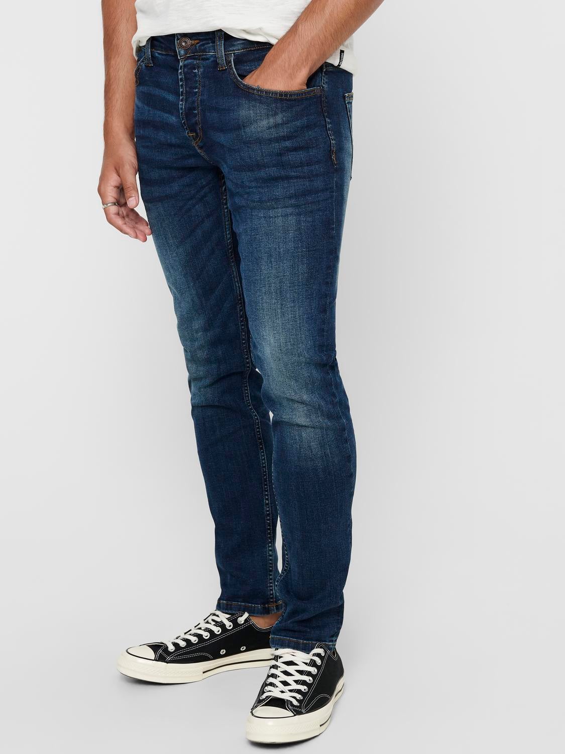 ONSWEFT Mittlere Taille Normal geschnitten Jeans Medium Blue Denim