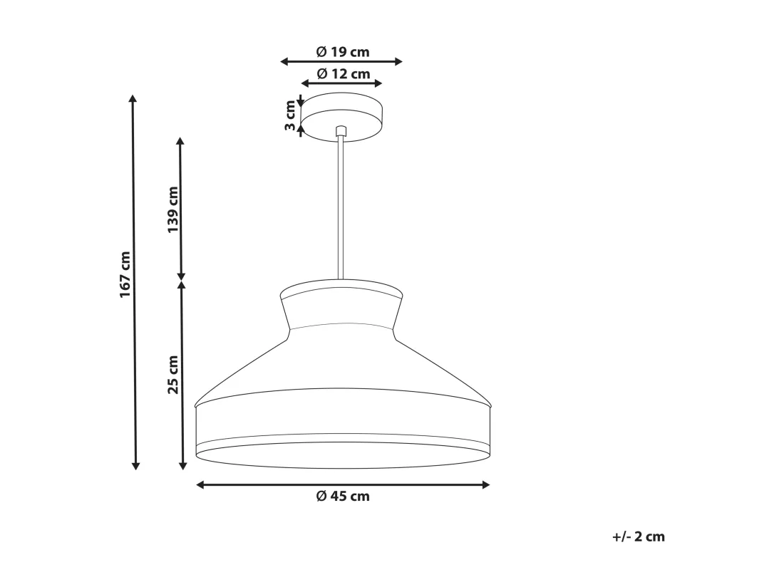Lampe suspension BATALI Rotin Beige