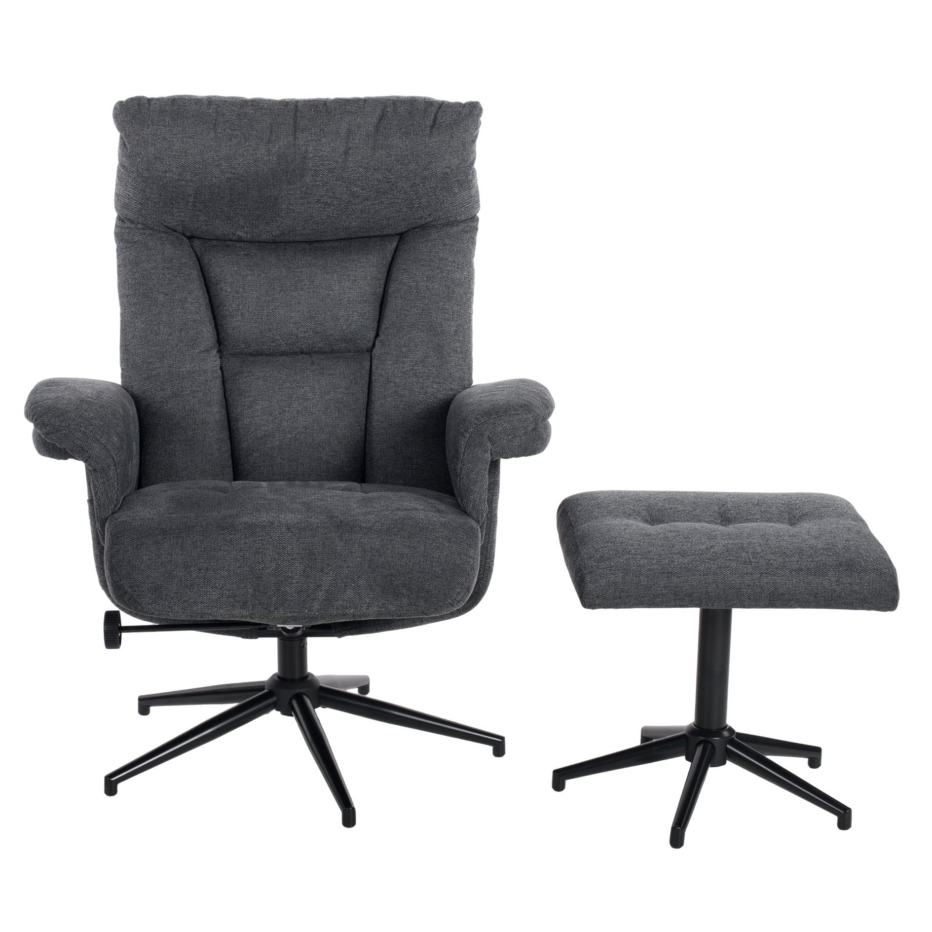 Relaxsessel mit Hocker - anthrazit - Relaxfunktion