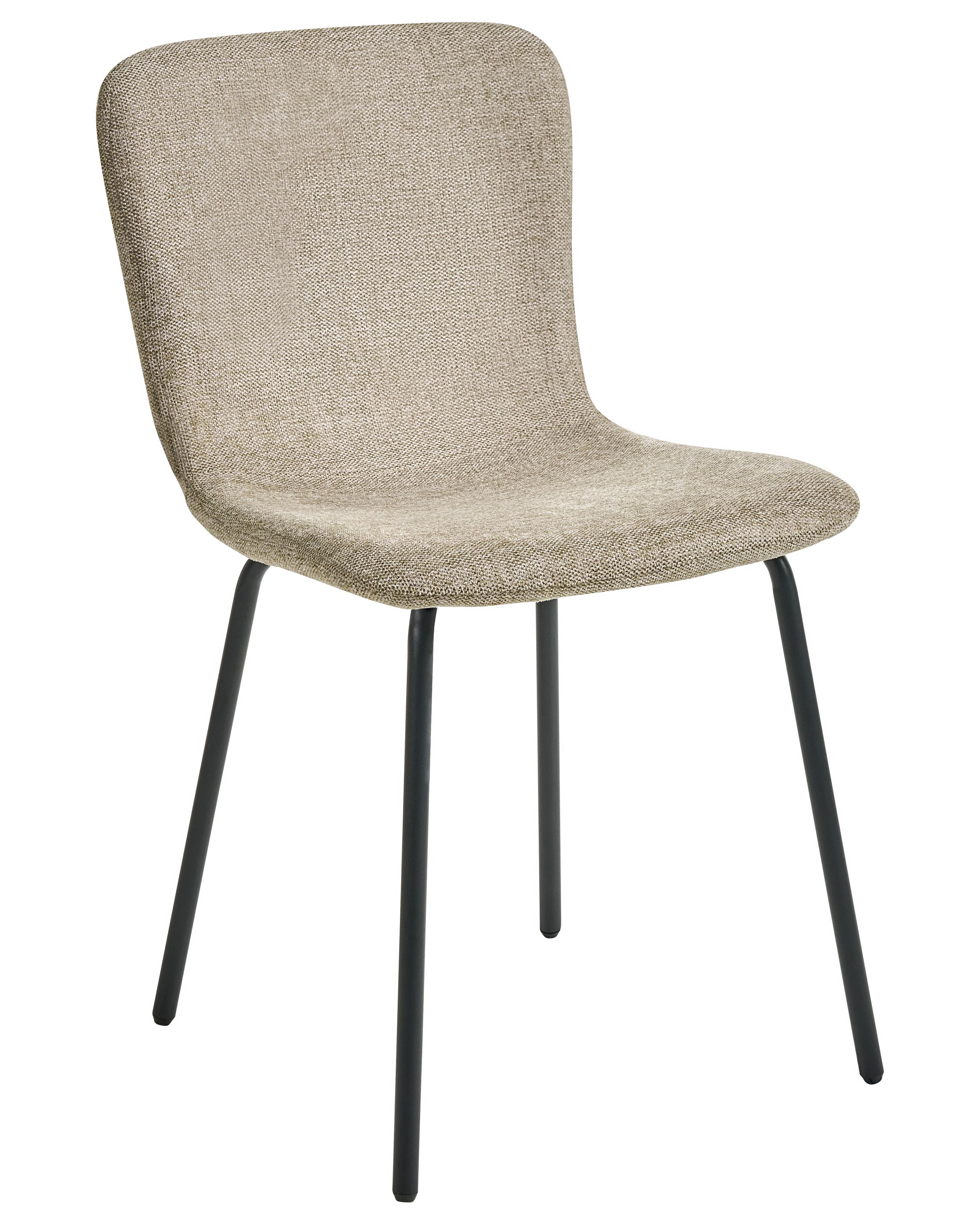Set van 4 eetkamerstoelen CALDWELL Stof Beige
