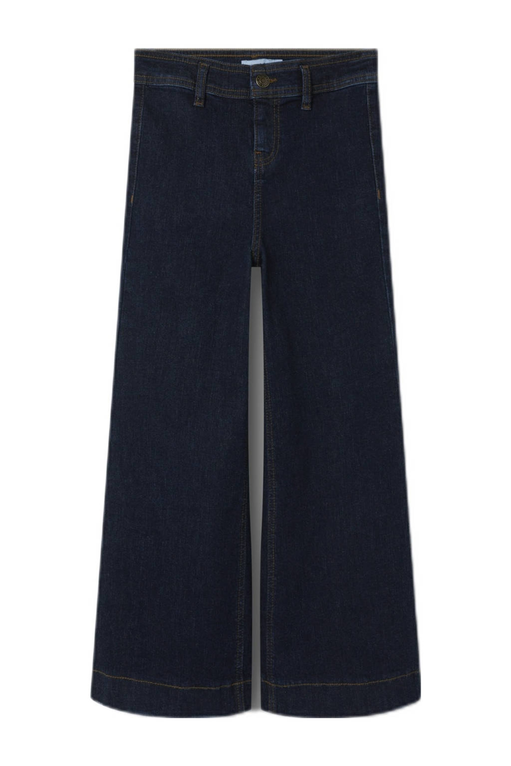 NAME IT high waist wide leg jeans NKFSALLI X dark blue denim
