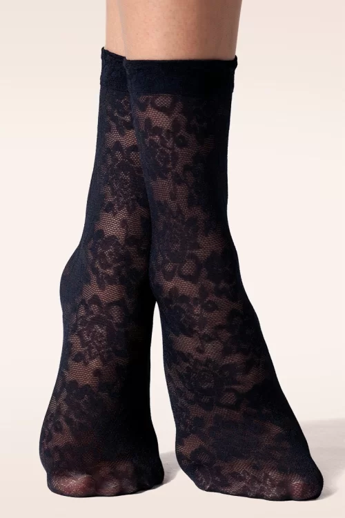 Gipsy Primrose Sheer enkelsokken in zwart