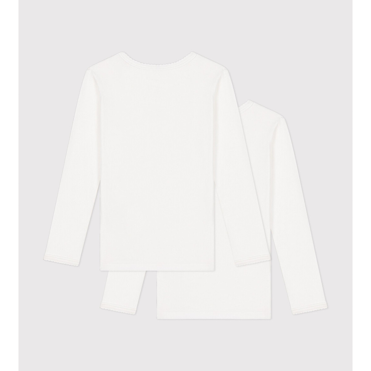 PETIT BATEAU<br>Conjunto de 2 camisetas de manga comprida
