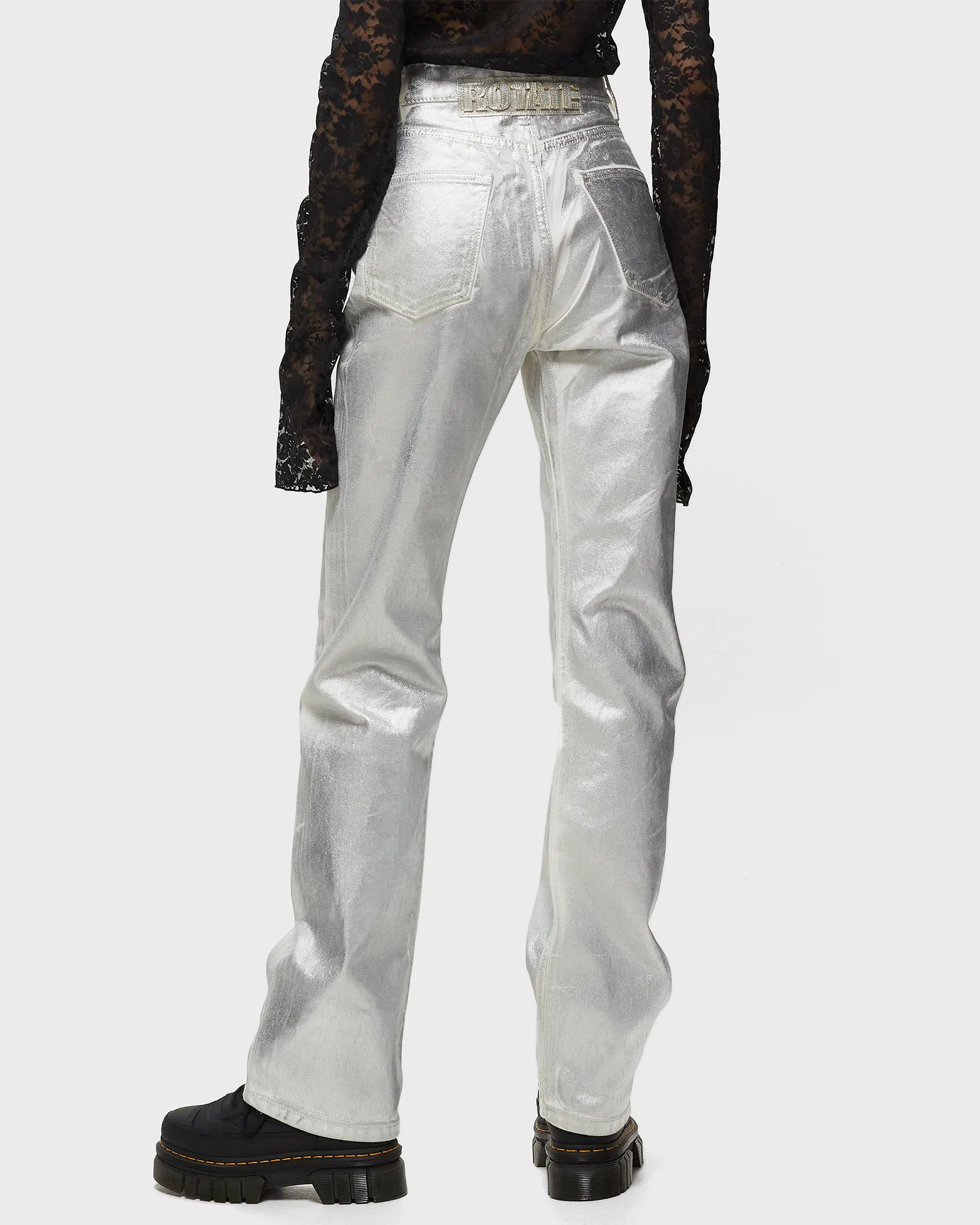 ROTATE Birger Christensen Coated Denim Pants