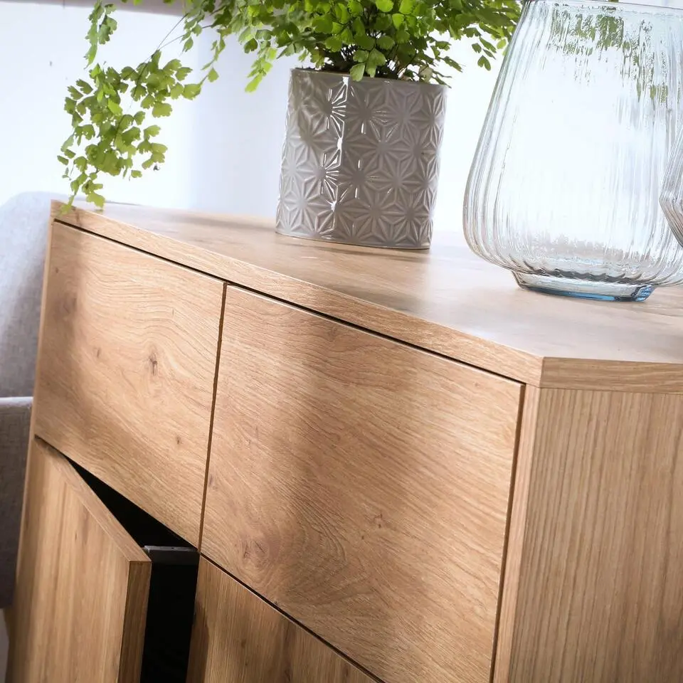 CALICOSY - Dressoir LENNY - Eik - 80x90x40 cm