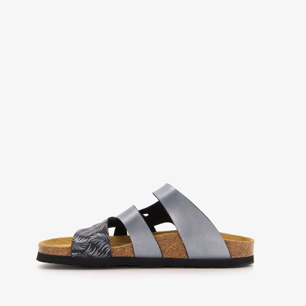 Hush Puppies dames bio slippers grijs met print