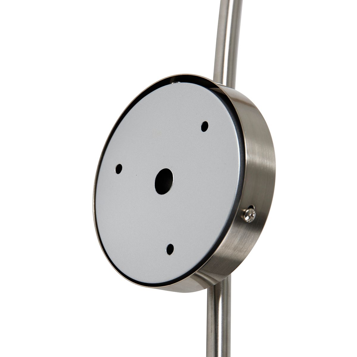 Smart wandbooglamp staal met witte kap incl. Wifi A60 - Bow