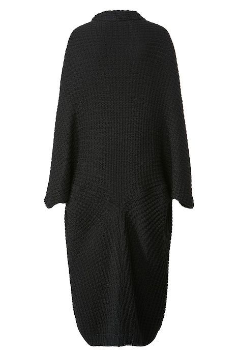 Strickponcho, oversized, Strukturstrick offene Form, Langarm