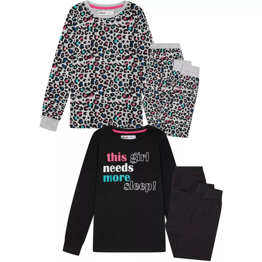 MINOTI 2er-Pack Schlafanzüge Schwarz