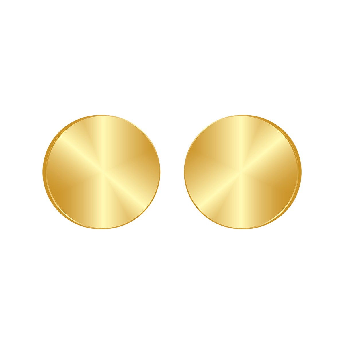 Boucles d'oreilles disque acier jaune 5MM
