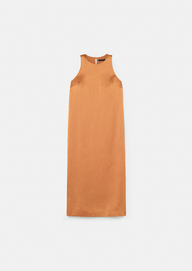 Robe Roselynemarron en satin fluide