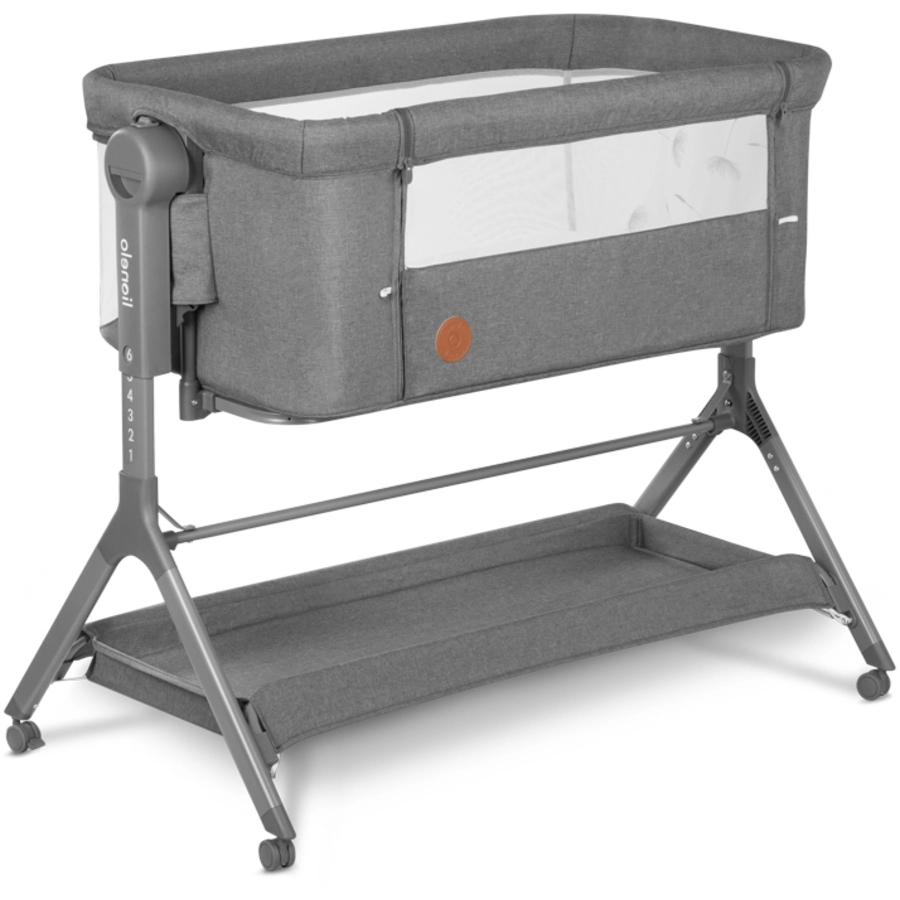 lionelo Beistellbett Leonie Plus Grey Stone