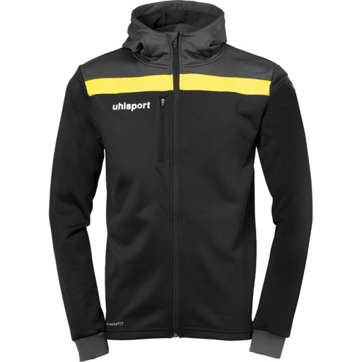 Jaqueta Offense 23 Multi Hood Preta/Antracite/Lima Amar Uhlsport