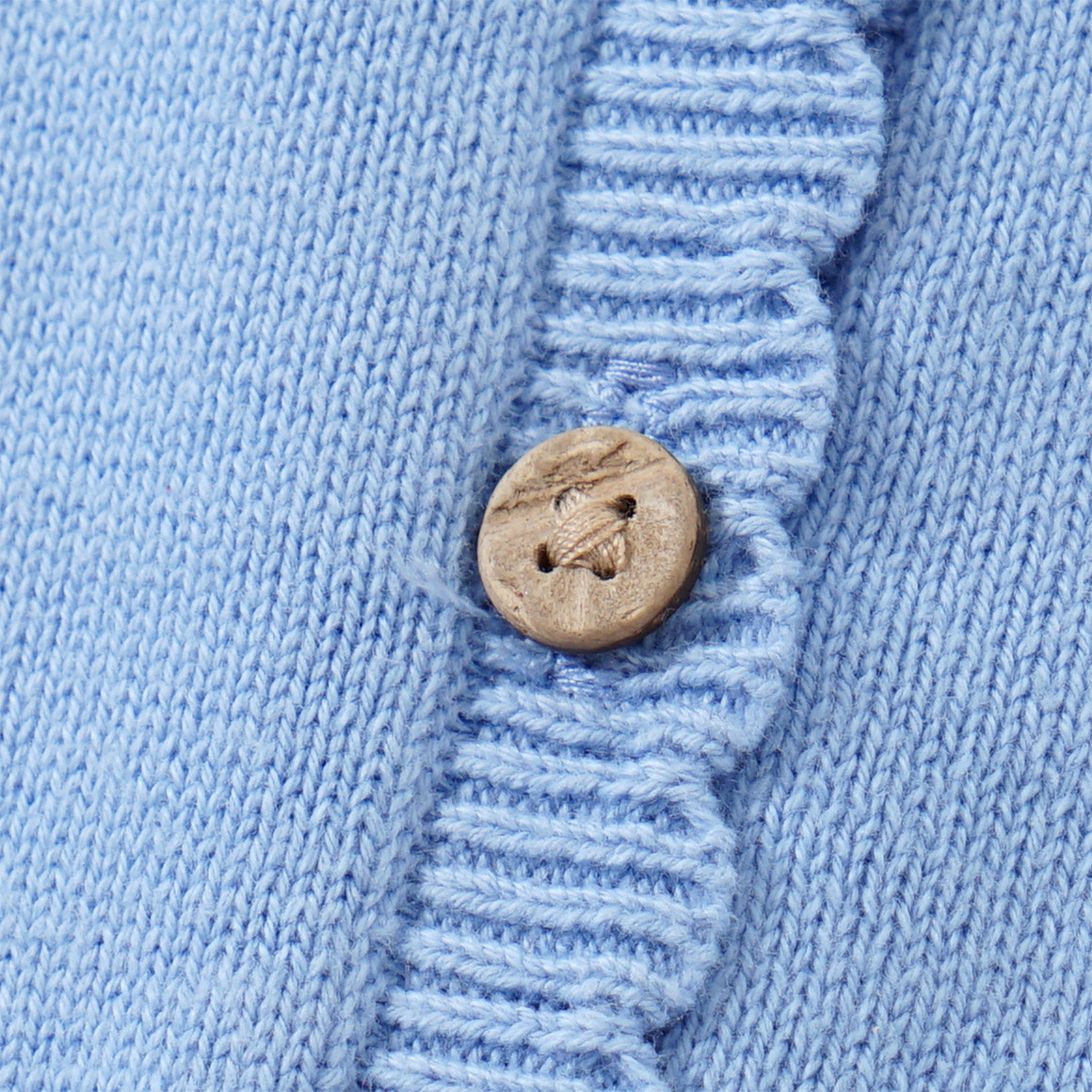 Topomini Baby Strickjacke mit Blumen-Stickerei hellblau