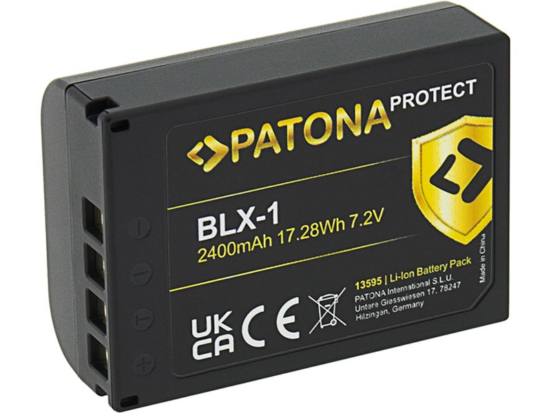 Patona PROTECT Battery für Olympus BLX-1 OM-1 PROTECT Batteriesatz für Olympus