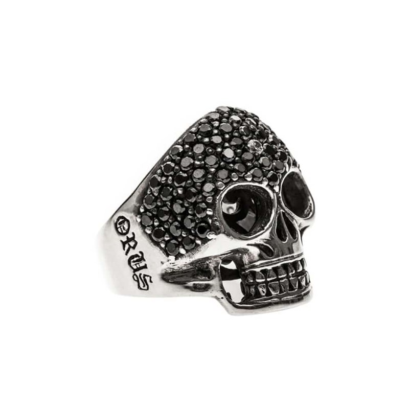 Bague Tête De Mort Précieuse Argent
