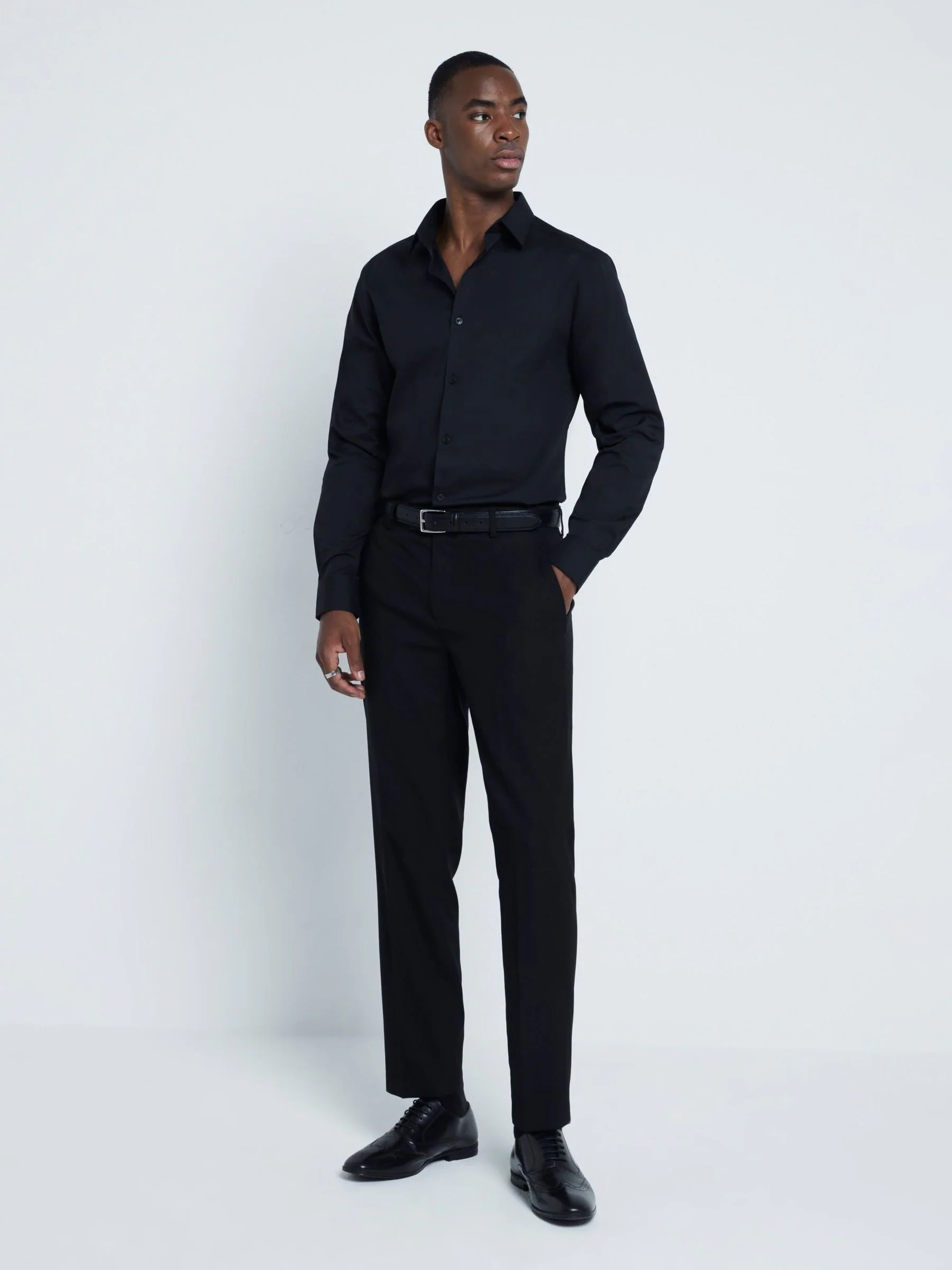 Zwart - River Island Slim Fit Formal Shirt