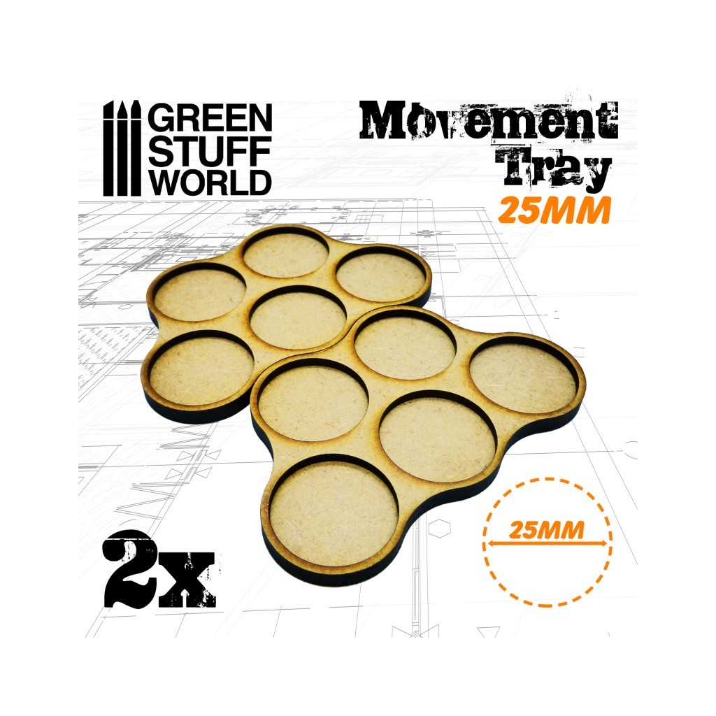 Plateaux de Mouvement MDF 5x25mm