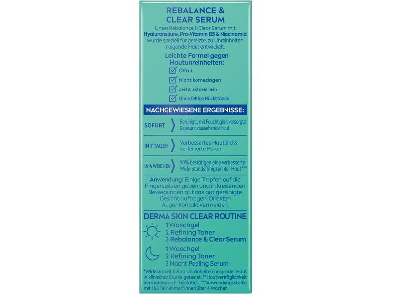 NIVEA Gesichtsserum Derma Skin Rebalance & Clear 30 ml Serum zur Stärkung der Hautbarriere und Reduzierung von Hautunreinheiten