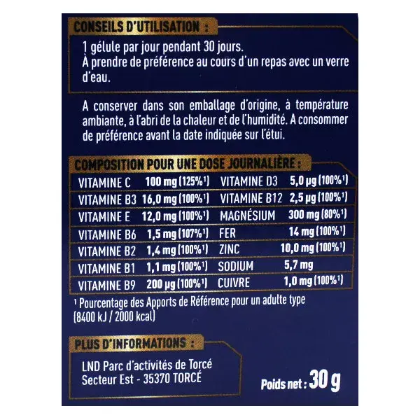 Complexo Apurna Vitaminas e Minerais 30 cápsulas