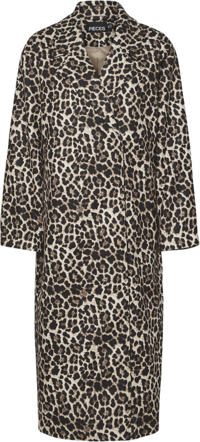 Pieces PCSAVANNAH LS LONG LEO COAT D2D WVN Striber/tern