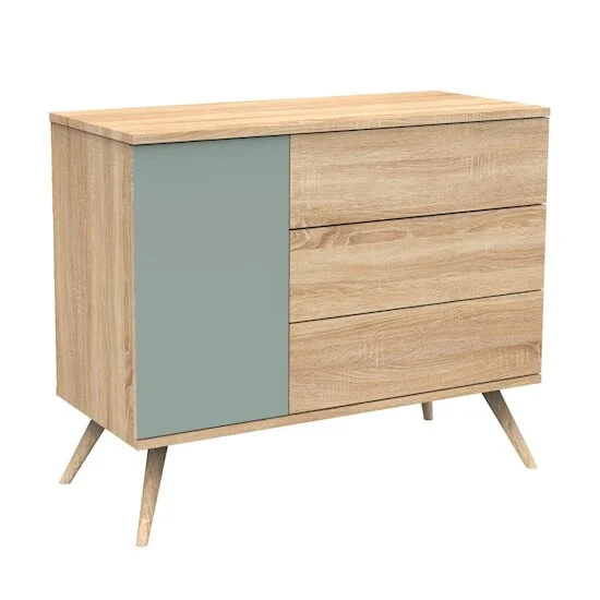 Seventies Commode   Chêne doré Sauge        de               Sauthon Baby's Sweet Home