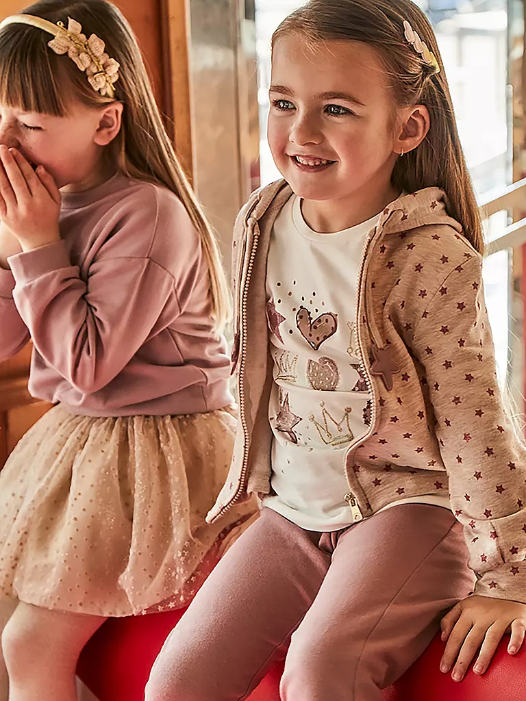 MAYORAL Mädchen Set  3-teillig Sweatjacke, Langarmshirt und Jogginghose rosa