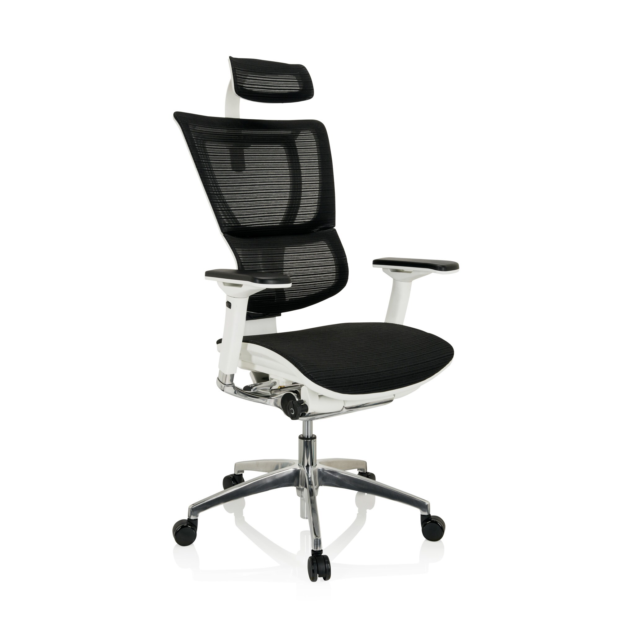 Luxus Chefsessel ERGOHUMAN SLIM Netzstoff mit Armlehnen (höhenverstellbar) hjh OFFICE