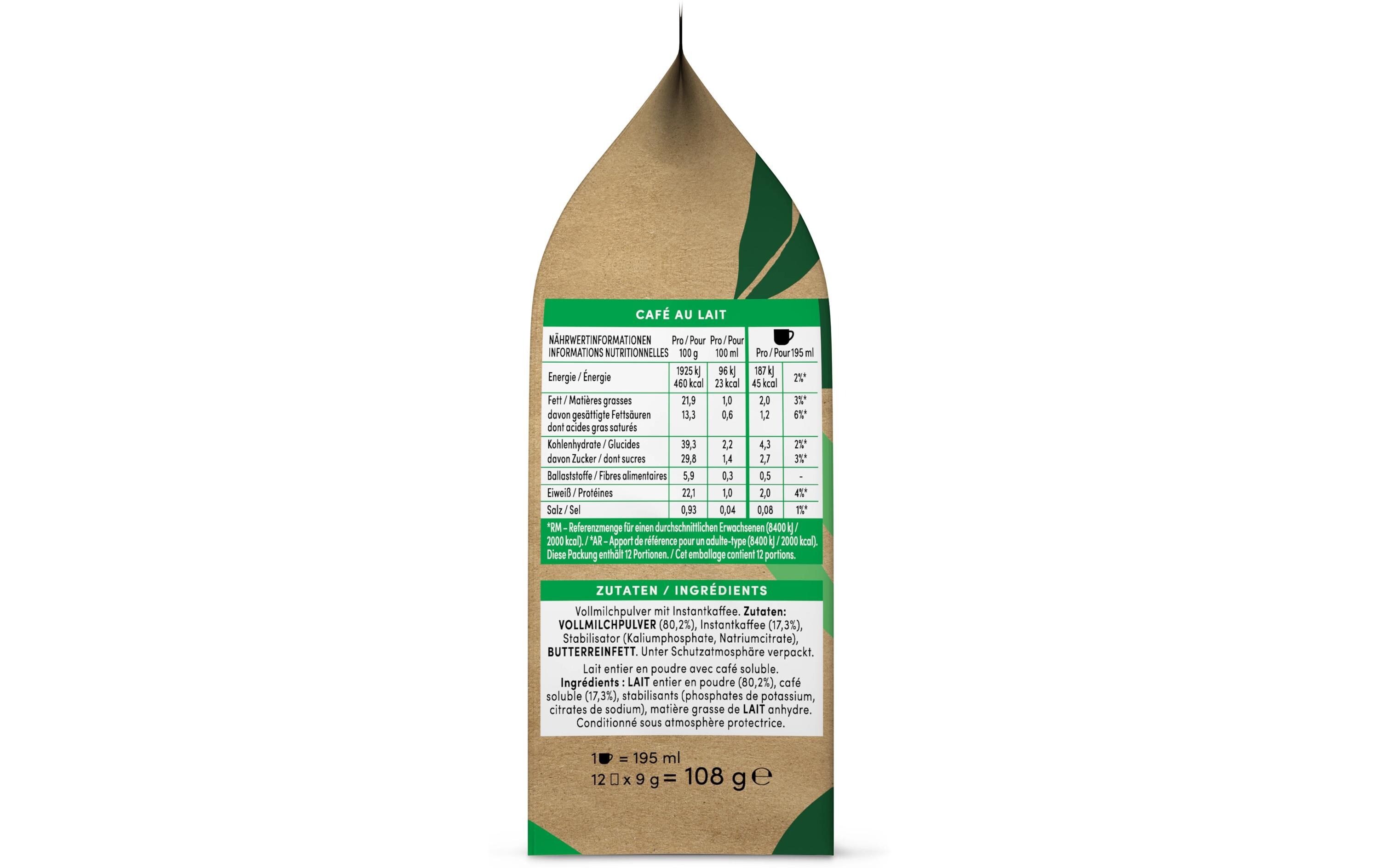 Sachets Café au Lait 12 PortionenSachets für die Nescafé Dolce Gusto NEO Kaffeemaschine von Delonghi