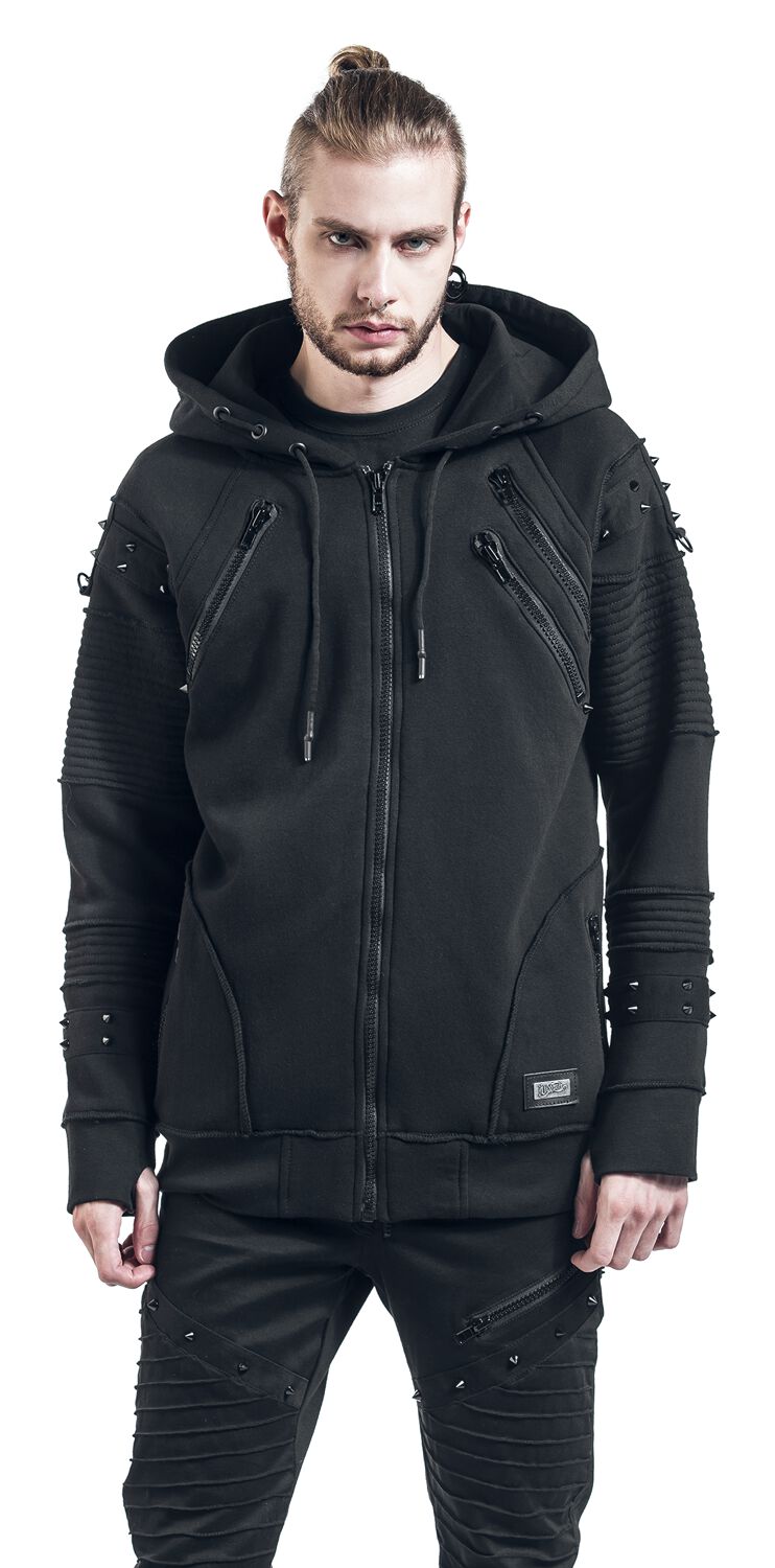 Sweat Zippé À Capuche Black Chrome | Vixxsin Sweat-shirt zippé à capuche