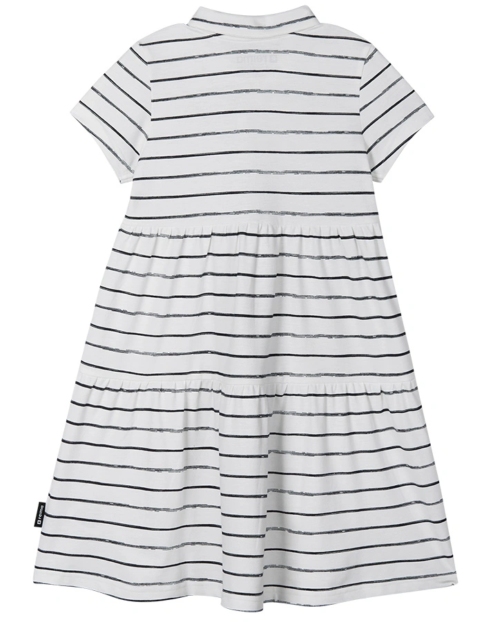 Blusen-Kleid HUOLETON gestreift in offwhite