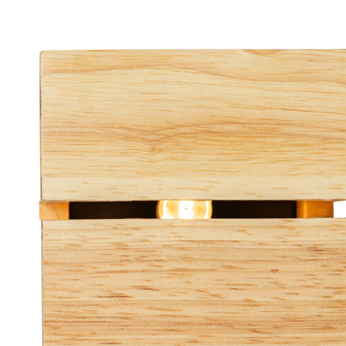 Landelijke wandlamp eiken hout 9,7 cm - Transfer Groove