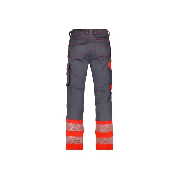 DASSY ® PRINCETON (201060) STRÆKBARE ARBEJDSBUKSER MED HØJ SYNLIGHED rød og grå