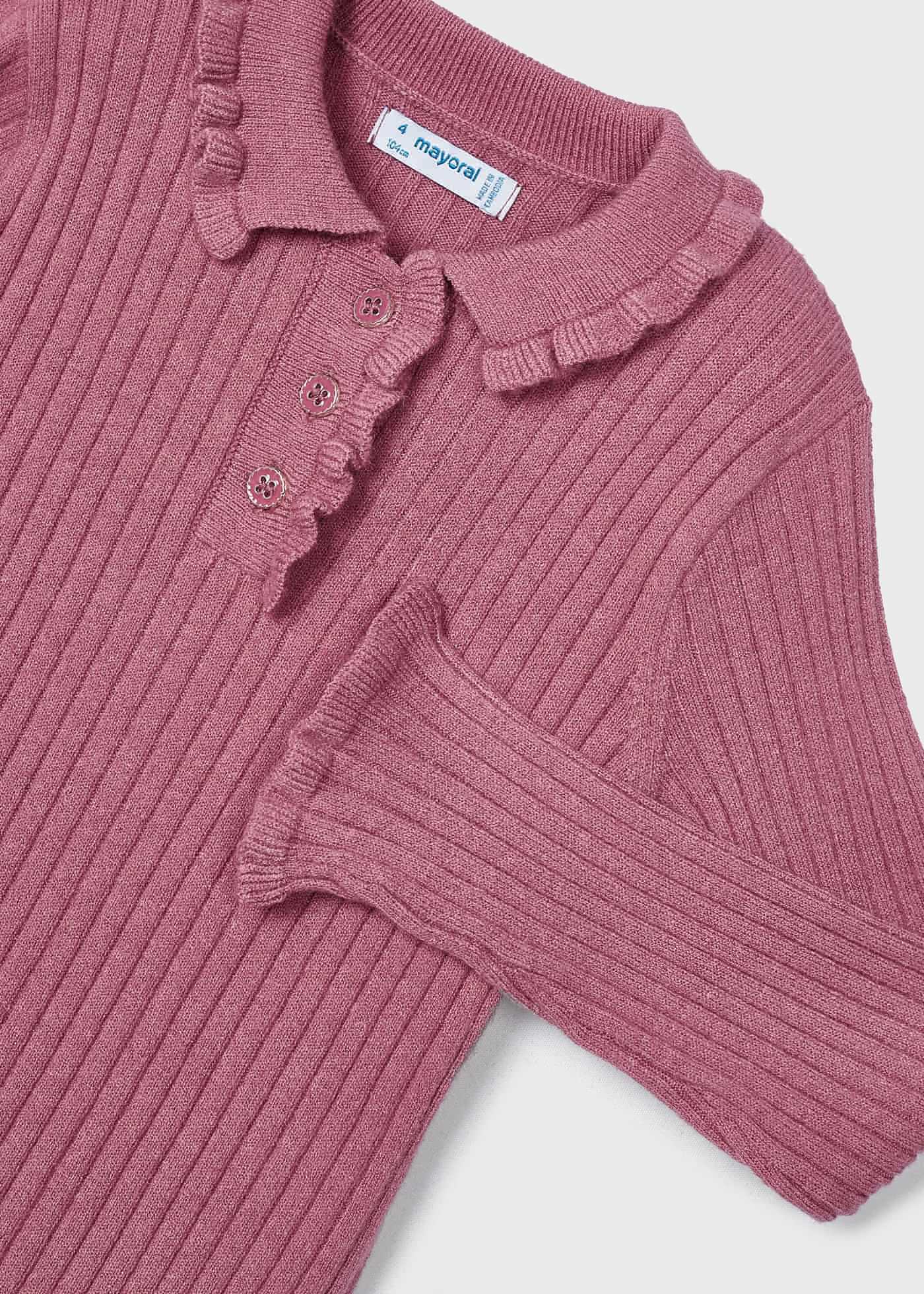 Camisa polo canelada feminina