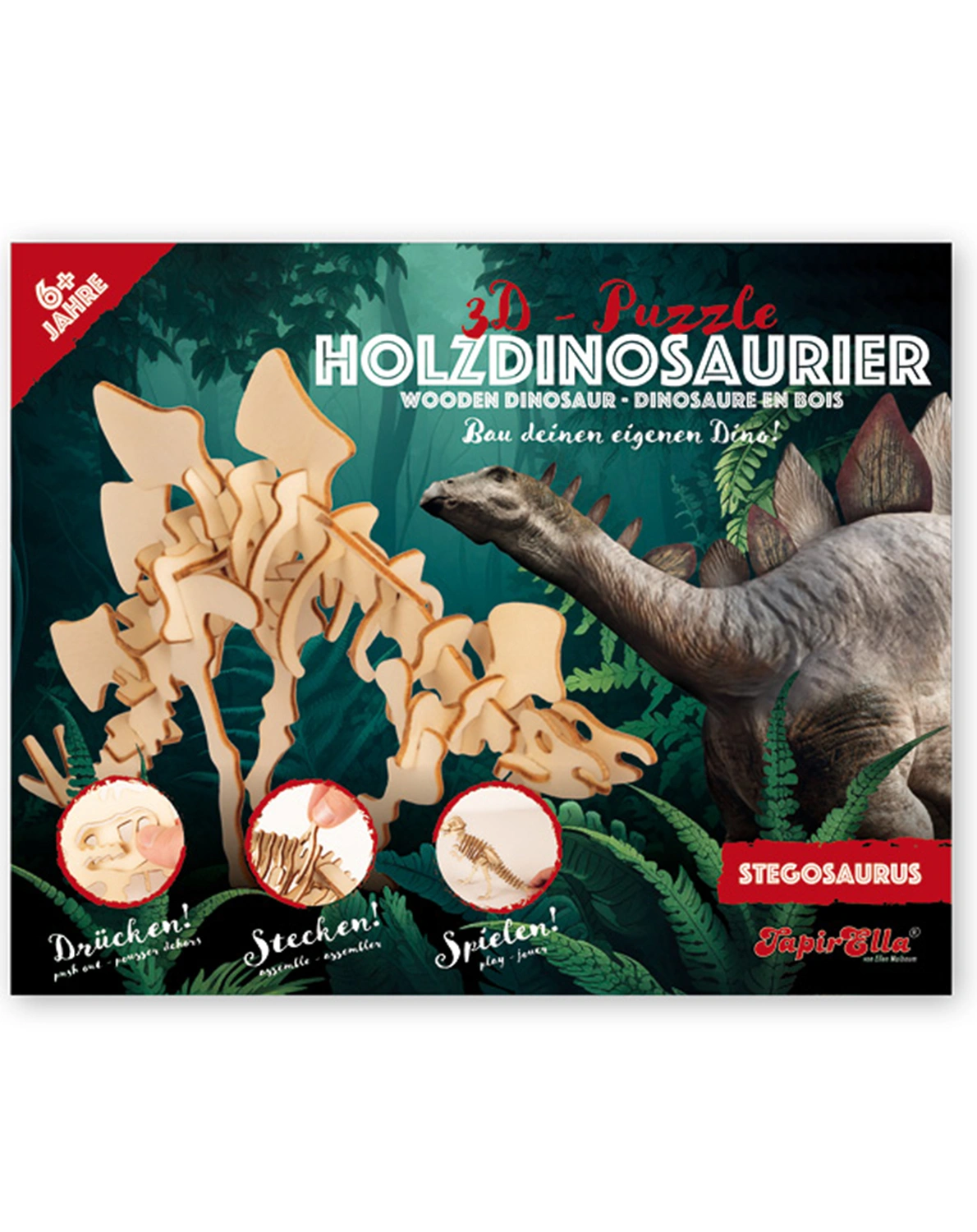 3D Holz-Puzzle TAPIRELLA DINOSAURIER