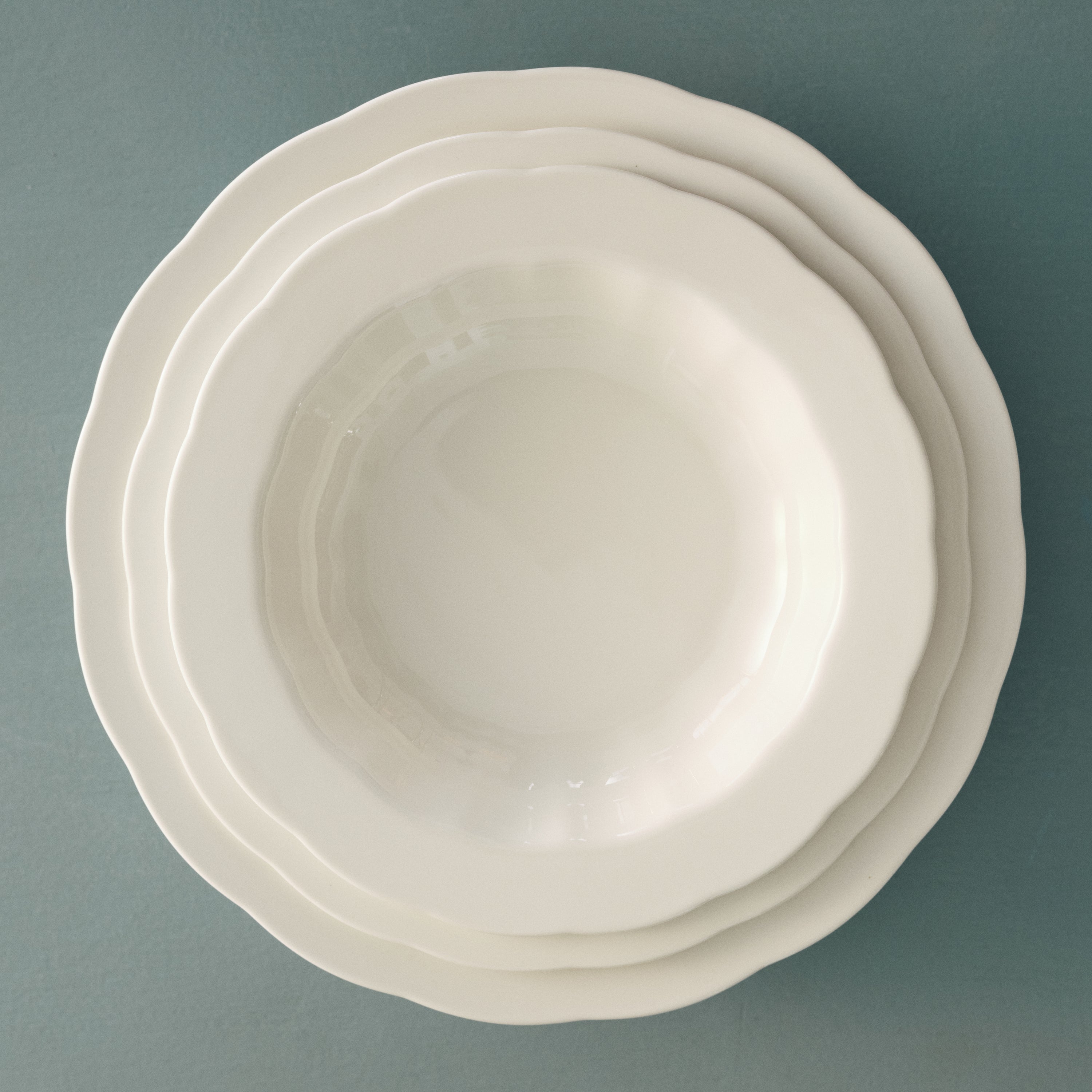 SERAX - Sergio Herman - Silhouette Diep Bord - Wit - Set van 4