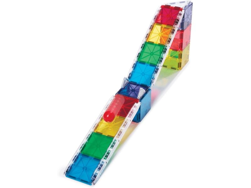 Magna-Tiles Rail Racers 33 Teile Rennbahn-Set mit 33 magnetischen Bauteilen
