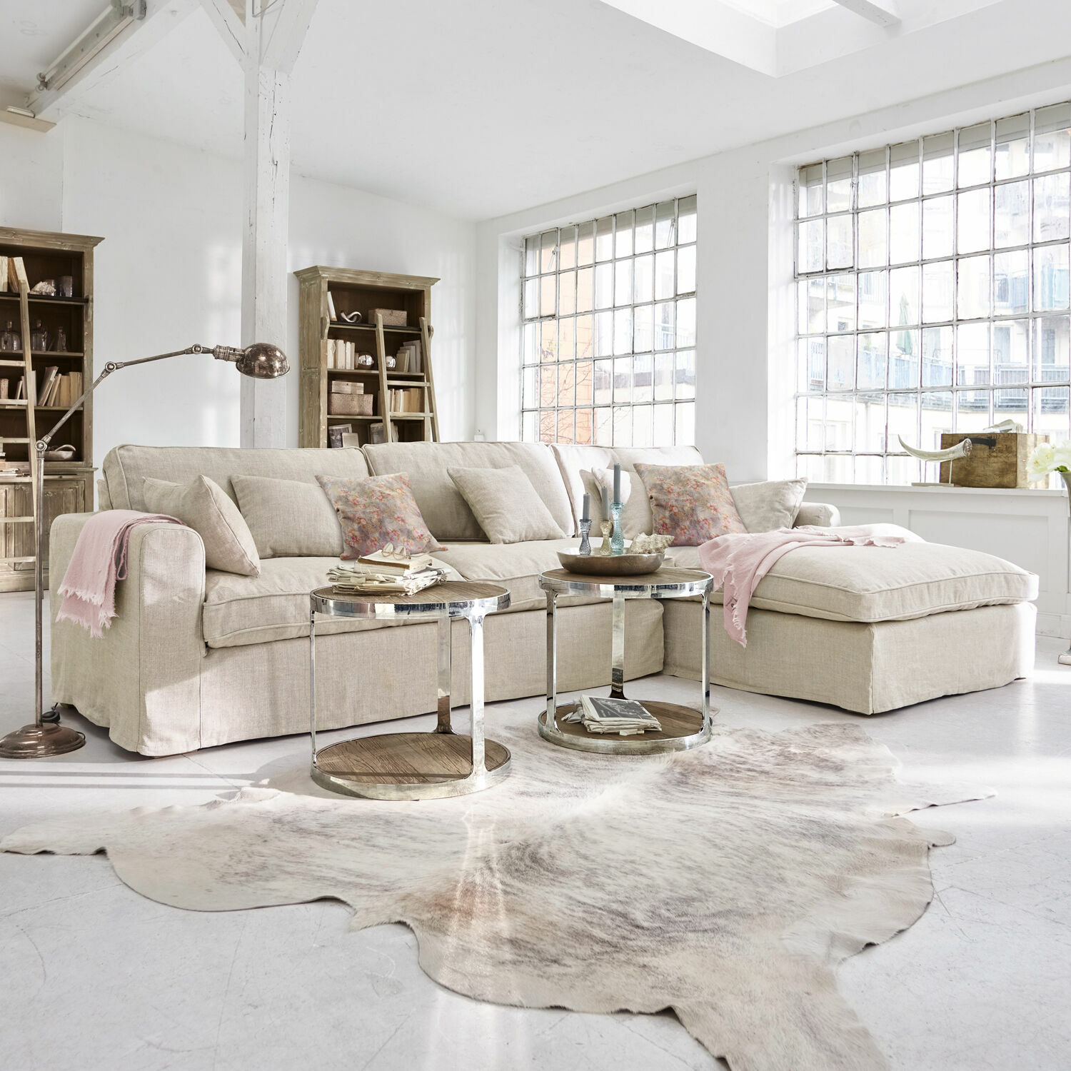 Sofa Seaford Ecksofa rechts | beige