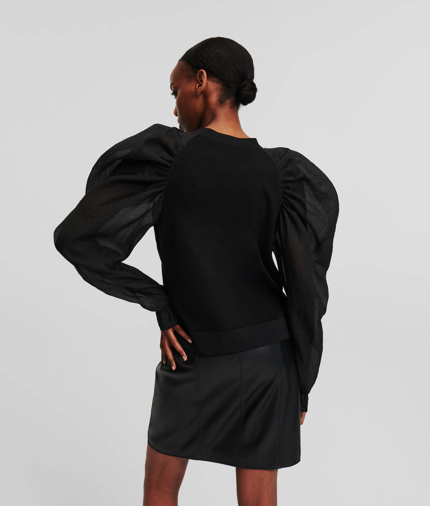 SWEAT-SHIRT À MANCHES EN ORGANZA