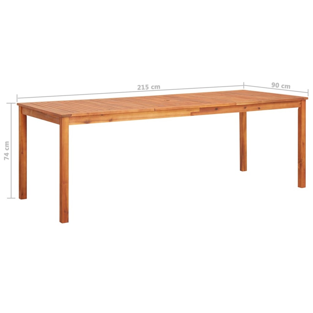 Mobilier à dîner de jardin 7 pièces avec coussins acacia solide