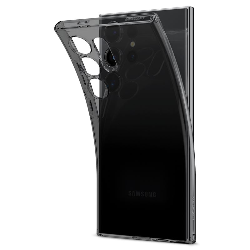 Samsung Galaxy S24 Ultra Liquid Crystal Case Gummi Hülle (ACS07284) - Space Crystal (Grau / Transparent)