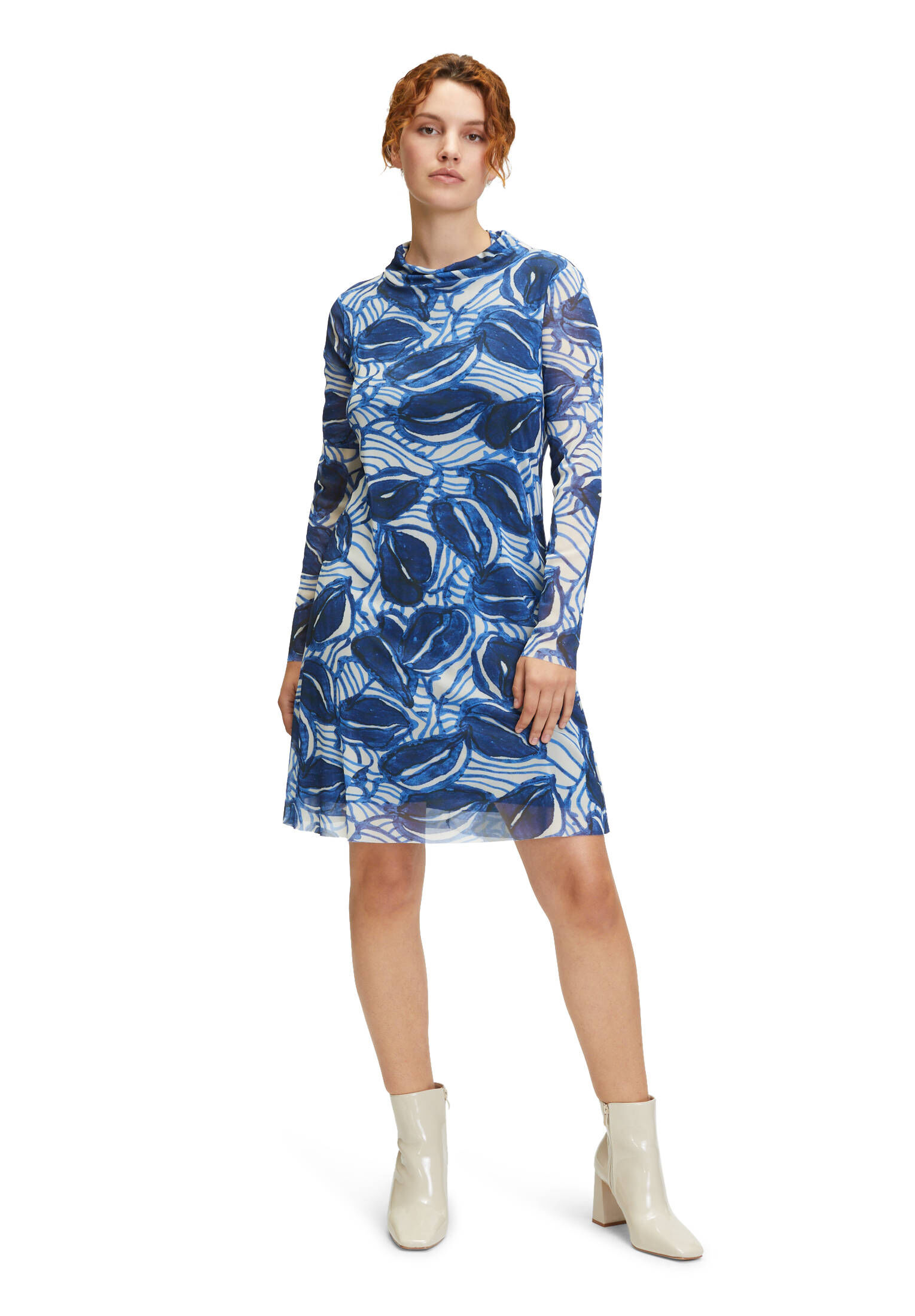 Cartoon| Damen Casual-Kleid mit Stehkragen