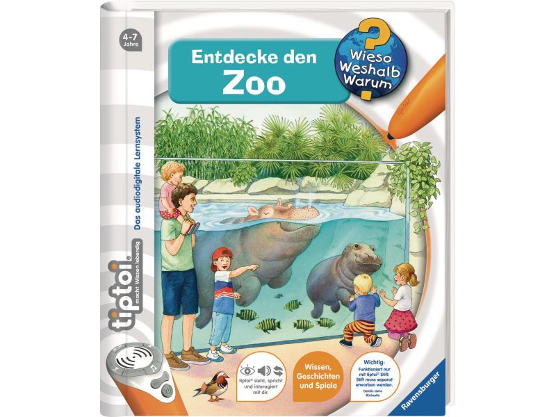 tiptoi Lernbuch WWW Entdecke den Zoo Interaktives Buch für die Verwendung mit audiodigitalem Zeigestift