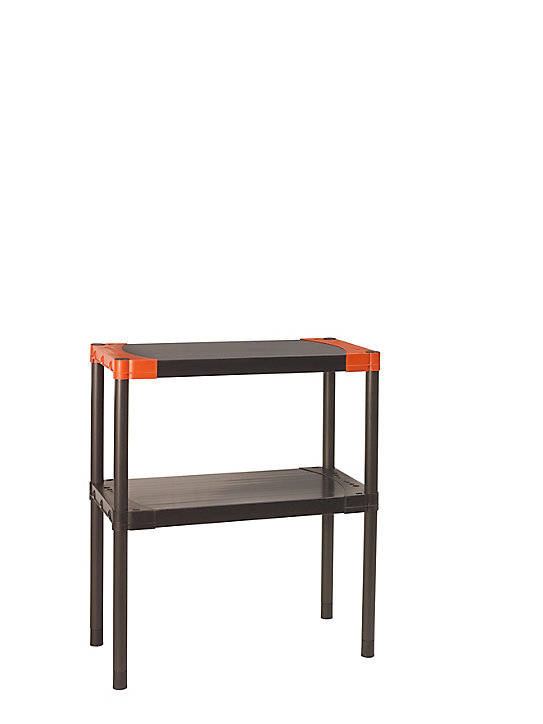 Étagère en résine 2 tablettes Grosfillex Modulopro H. 86 x L. 90 x P. 40 cm
