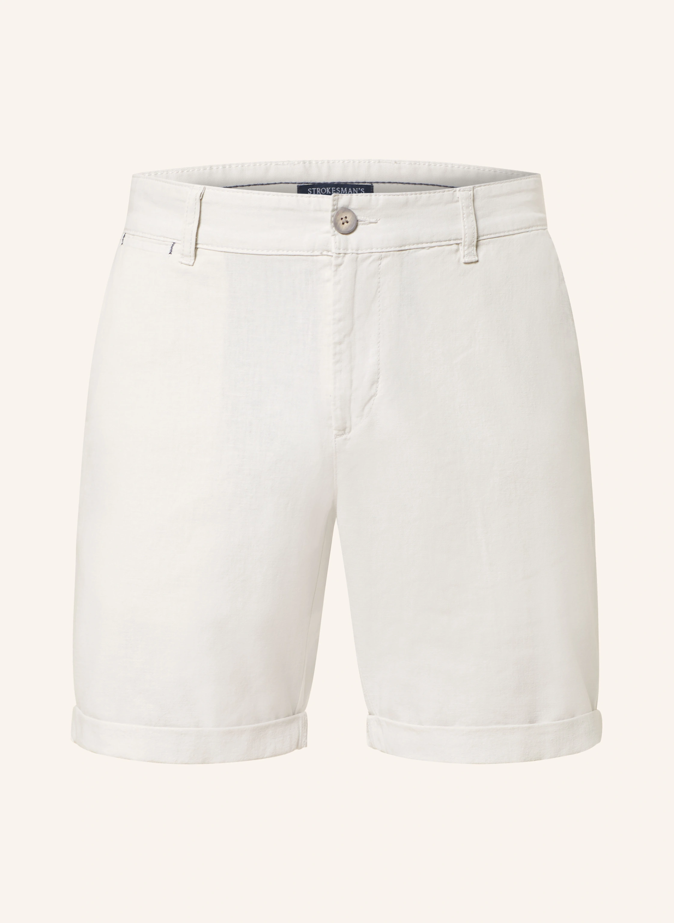 STROKESMAN'S Chinoshorts Slim Fit mit Leinen